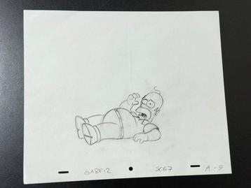 Gracie Films - Originele animatietekening van Homer Simpson, beschikbaar voor biedingen