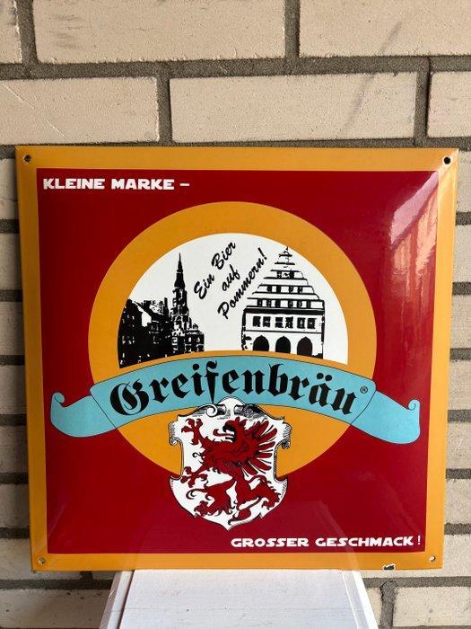 Emaille reclame - Greifenbräu – emaille bierbord – Duitsland, Antiquités & Art, Antiquités | Assiettes décoratives & Carrelages