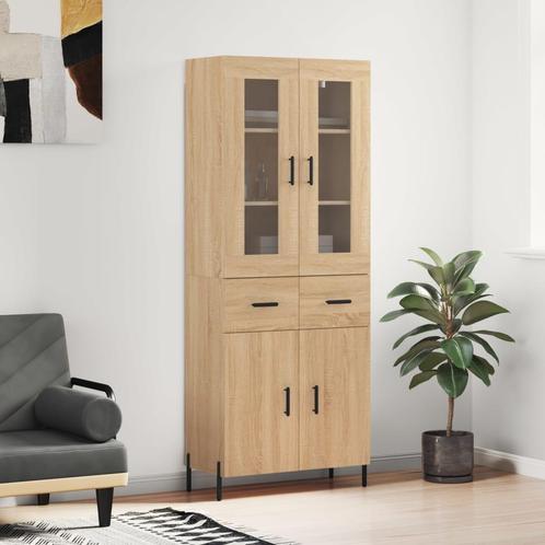 vidaXL Hoge kast 69,5x34x180 cm bewerkt hout sonoma, Huis en Inrichting, Kasten | Dressoirs, Nieuw, Verzenden