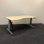 Tweedehands mibra Slinger bureau, 180x90 cm, trespa licht, In hoogte verstelbaar, Gebruikt, Bureau