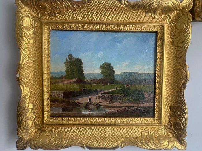 Nicola Palizzi (1820-1870) - Paesaggio campano, Antiek en Kunst, Kunst | Schilderijen | Klassiek