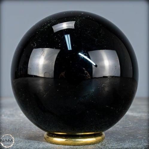 Natuurlijke topkwaliteit sprankelende zwarte obsidiaan Bol-, Verzamelen, Dierenverzamelingen