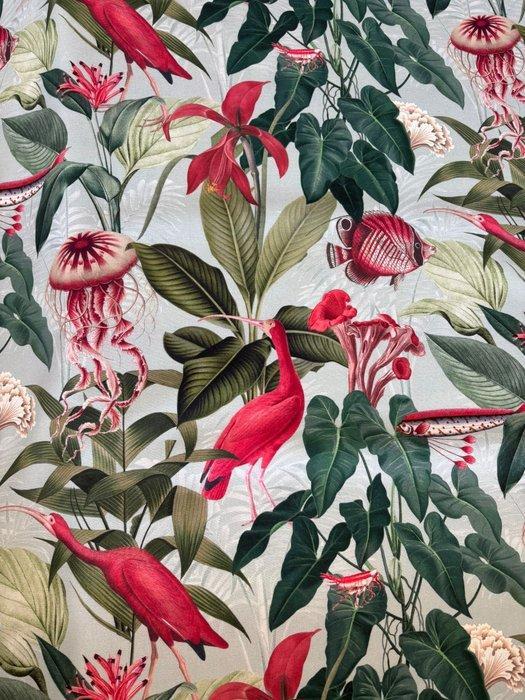 Fantastisch ecosysteem in Tropisch Rood 100% biologisch, Antiquités & Art, Tapis & Textile