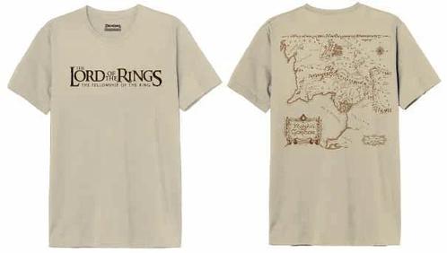 Lord of the Rings Gondor Map T-Shirt, Verzamelen, Lord of the Rings, Ophalen of Verzenden
