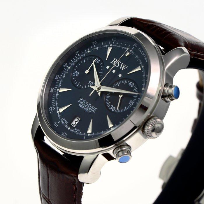 RSW - La Neuveville Chronograph Quartz - RSWC127-SL-9 - Sans, Handtassen en Accessoires, Horloges | Heren