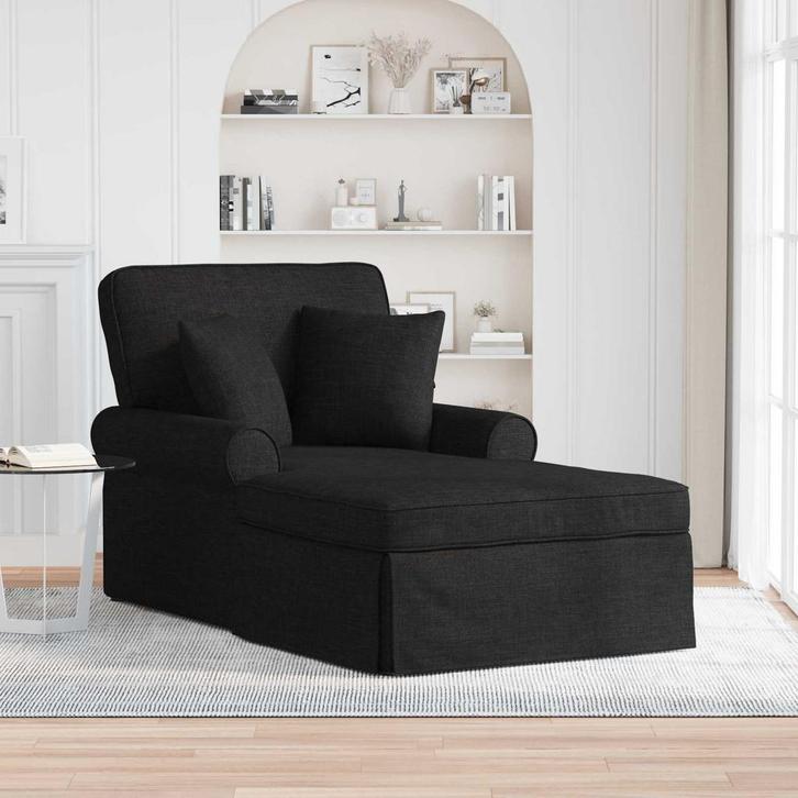 vidaXL Chaise Lounge met Rok met kussen met kussen 3 pcs, Huis en Inrichting, Zetels | Zetels en Chaises Longues, Nieuw, Verzenden