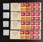 Nederland 1971 - Complete set plaatfouten op postzegelboekje, Postzegels en Munten, Gestempeld