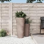 vidaXL Plantenbak met uitneembare bak geribbeld 18/45 L PP, Tuin en Terras, Verzenden, Nieuw