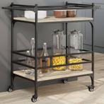 vidaXL Keukentrolley 82x40x78,5 cm bewerkt hout sonoma, Huis en Inrichting, Verzenden, Nieuw