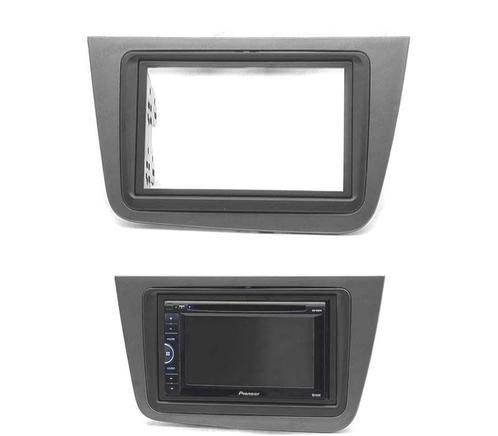 Facade Autoradio 2-Din Gris Pour Seat Altea Toledo, Auto diversen, Autoradio's, Verzenden