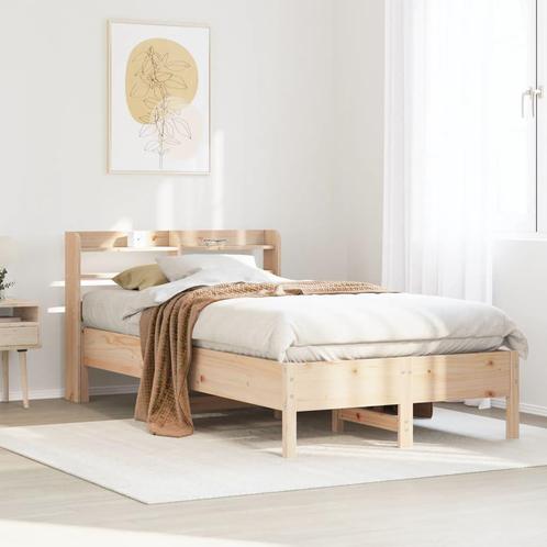 vidaXL Cadre de lit sans matelas 120x200 cm bois de pin, Maison & Meubles, Chambre à coucher | Lits, Neuf, Envoi