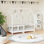 vidaXL Kinderbedframe 70x140 cm massief grenenhout wit, Kinderen en Baby's, Verzenden, Nieuw