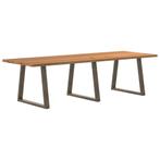 vidaXL Eettafel rechthoekig 280x100x74 cm massief eikenhout, Huis en Inrichting, Tafels | Eettafels, Verzenden, Nieuw