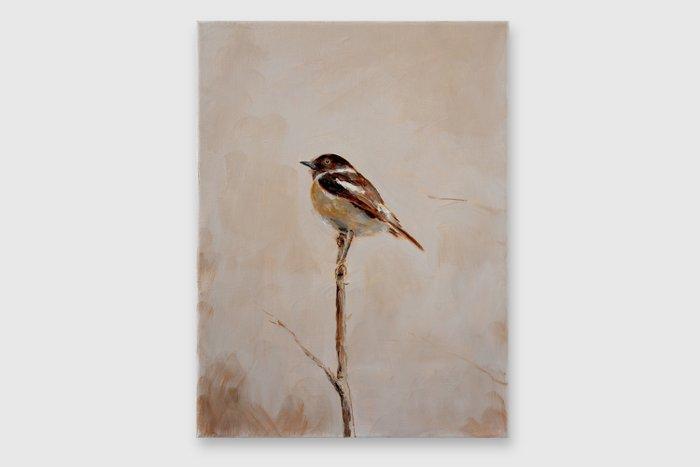 Matthieu van Riel - Bird on a Branch, Antiek en Kunst, Kunst | Schilderijen | Modern
