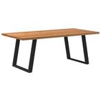 vidaXL Eettafel rechthoekig 200x100x74 cm massief eikenhout, Huis en Inrichting, Tafels | Eettafels, Verzenden, Nieuw