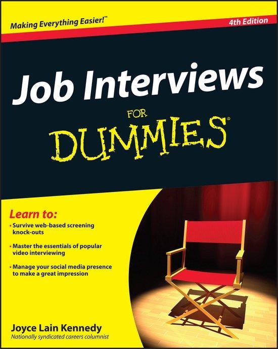 Job Interviews for Dummies 9781118112908 Kennedy, Boeken, Taal | Engels, Gelezen, Verzenden