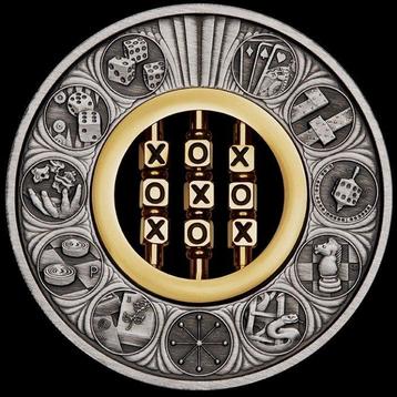 Tuvalu. 2 Dollars 2022 Games Through The Ages - Tic Tac Toe,