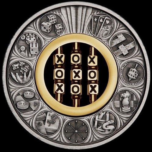 Tuvalu. 2 Dollars 2022 Games Through The Ages - Tic Tac Toe,, Postzegels en Munten, Munten | Europa | Niet-Euromunten