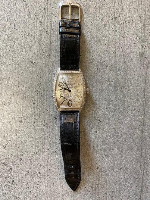 Franck Muller - Cintree Curvex 18K White Gold Diamond Watch, Handtassen en Accessoires, Horloges | Heren