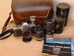 Canon AE-1 + FD lenses 35mm + 50mm + 135mm + acc. | Single, Nieuw