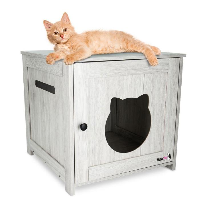 MaxxPet Houten Kattenhuis 30x30x30cm (Katten toebehoren), Dieren en Toebehoren, Katten-accessoires, Nieuw, Ophalen of Verzenden