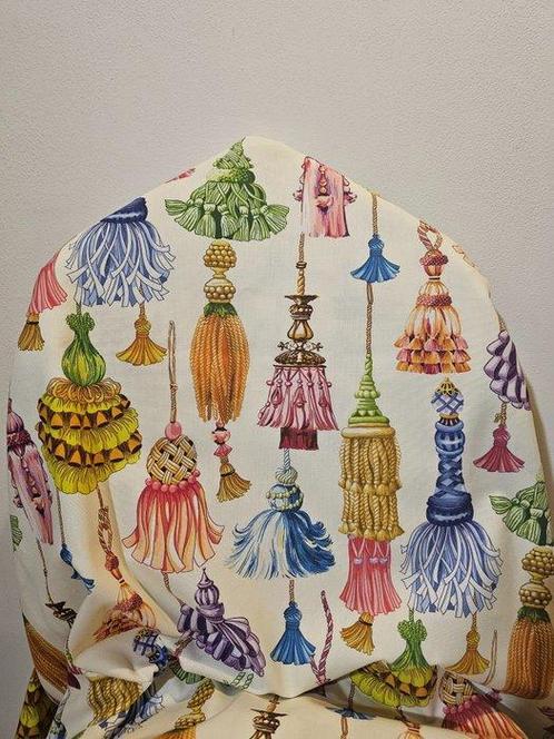 Geen minimale prijs! Origineel stoffen met gekleurde franjes, Antiek en Kunst, Antiek | Tapijten, Tafelkleden en Textiel