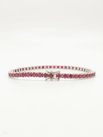 Armband - 18 karaat Witgoud Robijn - Robijn