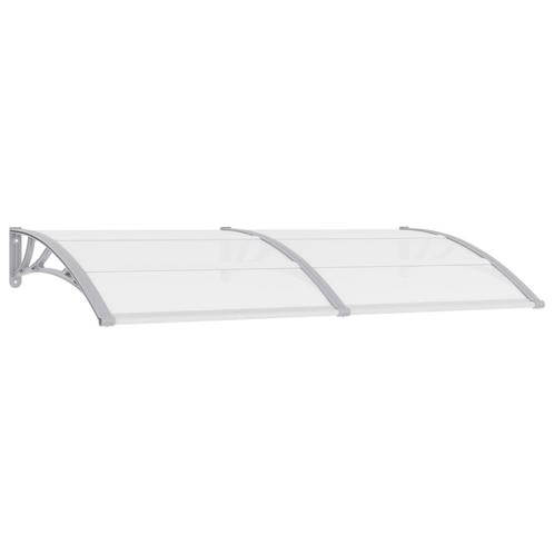 vidaXL Auvent de porte Gris 200x100 cm Polycarbonate, Jardin & Terrasse, Parasols, Neuf, Envoi