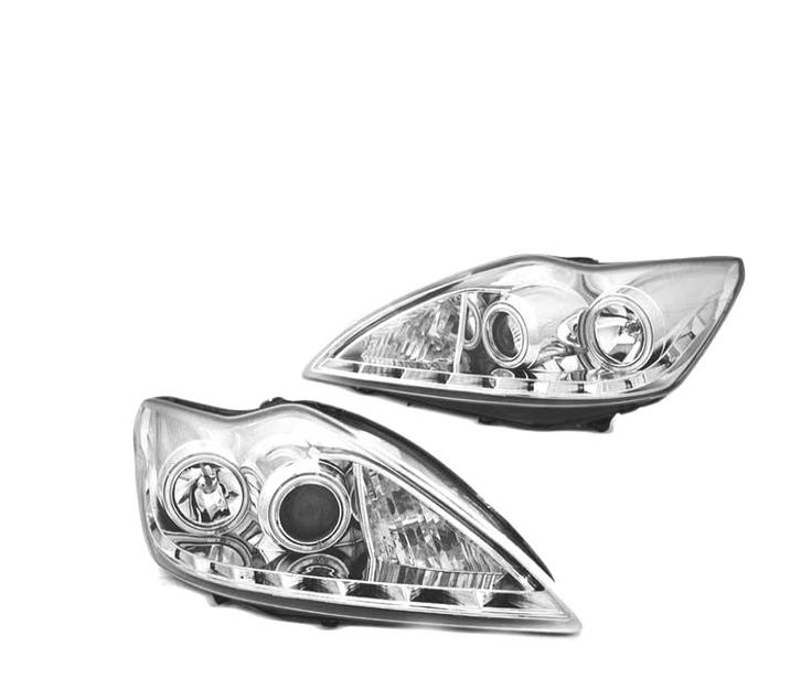 Phares Angel Eyes Pour Ford Focus II 08-10 Ccfl Chromé, Auto-onderdelen, Verlichting, Verzenden
