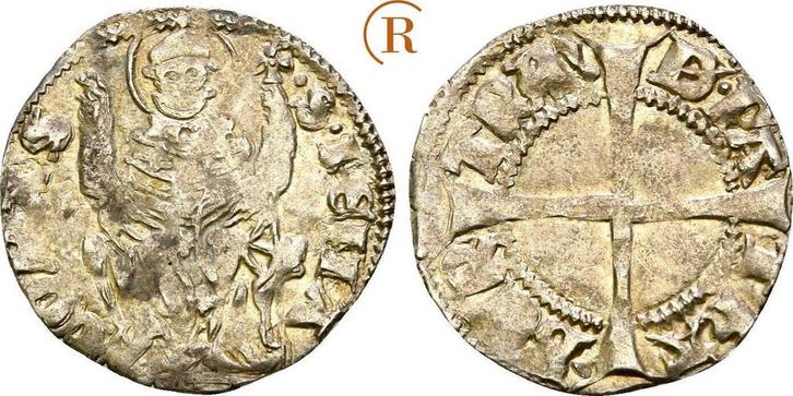 Denar Aquileia Patriarchat: Bertrand dei Genasio, 1334-1350:, Postzegels en Munten, Munten | Europa | Niet-Euromunten, België