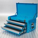 Datona Gereedschapskist met drie lades - blauw - Datona, Doe-het-zelf en Bouw, Gereedschapskisten, Ophalen of Verzenden, Nieuw