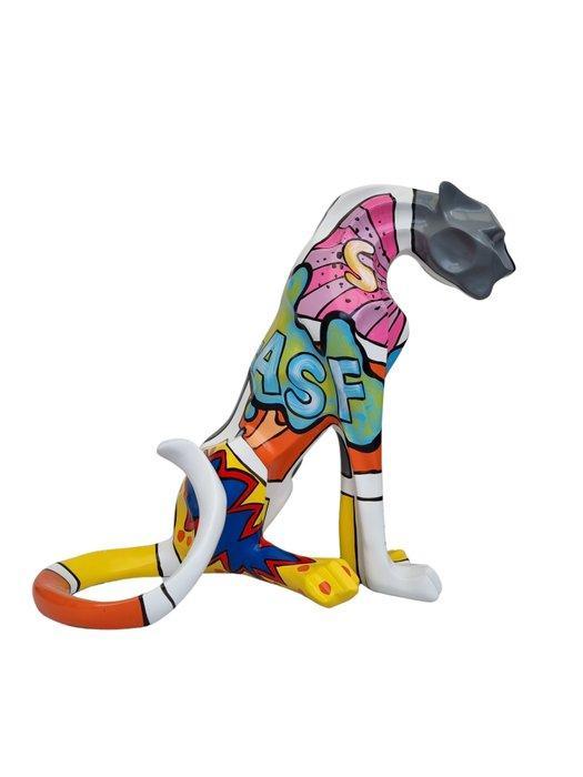 Beeldje - Modern Cheetah - Glasvezel, Antiek en Kunst, Kunst | Designobjecten