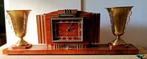Pendule - Art Deco Hout, Chroom, Koper, Glas - 1920-1930 -, Antiek en Kunst, Antiek | Klokken