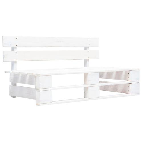vidaXL Tuinbank pallet hout wit, Tuin en Terras, Tuinsets en Loungesets, Nieuw, Verzenden