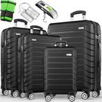 Kofferset - 4 delig - Trolley - Reiskoffer set - Zwart - Til, Verzenden, Nieuw