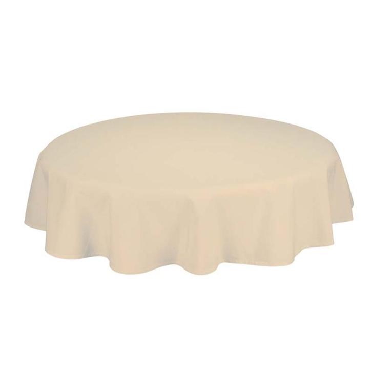 Nappe de Table Ronde Ivory Jaune 178cm Ø - Treb SP, Huis en Inrichting, Keuken | Textiel, Overige kleuren, Nieuw, Verzenden