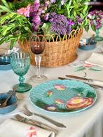 Nappe en lin pur pour douze invités, 24 serviettes, brodées, Antiek en Kunst