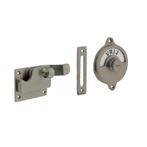 WC-Slot hendel met bocht vrij/bezet mat nikkel, Doe-het-zelf en Bouw, Ophalen of Verzenden, Nieuw, Koper of Messing, Slot