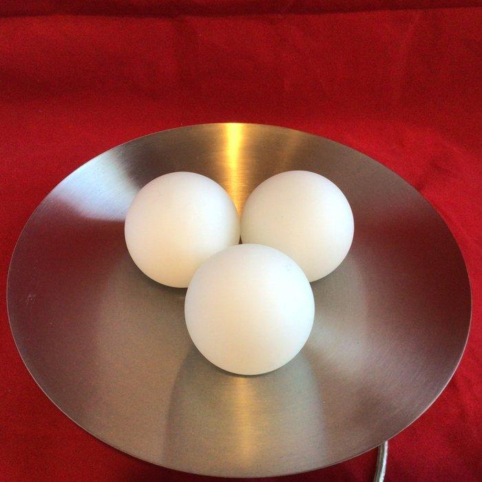 Philips - Lampe de table - Verre, acier inoxydable -, Antiquités & Art, Curiosités & Brocante