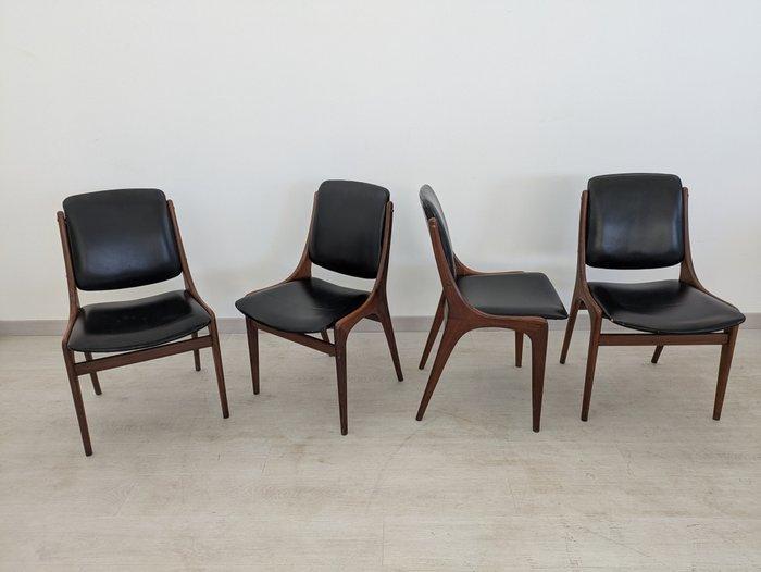 Mahjongg Holland - Stoel (4) - Hout, Ecopelle, Antiek en Kunst, Antiek | Meubels | Stoelen en Sofa's