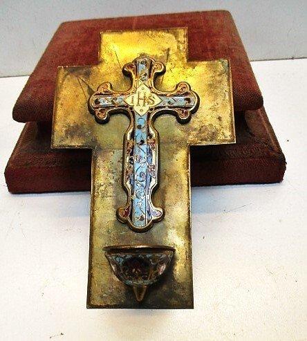 Wijwatervat - / Crucifix - 1900-1910, Antiek en Kunst, Kunst | Niet-Westerse kunst