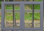 aluminium raam , chassis , kozijn 135 x 95 zwartgrijs 7021, Doe-het-zelf en Bouw, 75 tot 150 cm, Raamkozijn, Ophalen of Verzenden