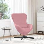 vidaXL Donkergrijze Fauteuil Roze Standaard Stof, Huis en Inrichting, Verzenden, Nieuw