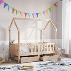 vidaXL Cadre de lit enfant avec tiroirs 70x140 cm bois, Verzenden, Neuf