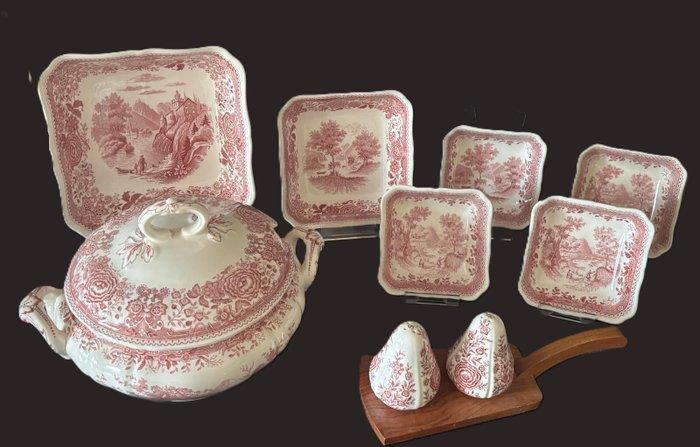 Villeroy & Boch - Tafelservies (10) - Burgenland rood -, Antiek en Kunst, Antiek | Meubels | Tafels