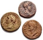 Romeinse Rijk. Lot of 3 Æ As Domitian, Vespasian & Marcus