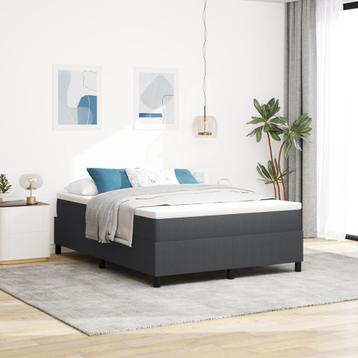 vidaXL Boxspringbed Donkergrijs 140x200 cm Corduroy Stof, Verzenden