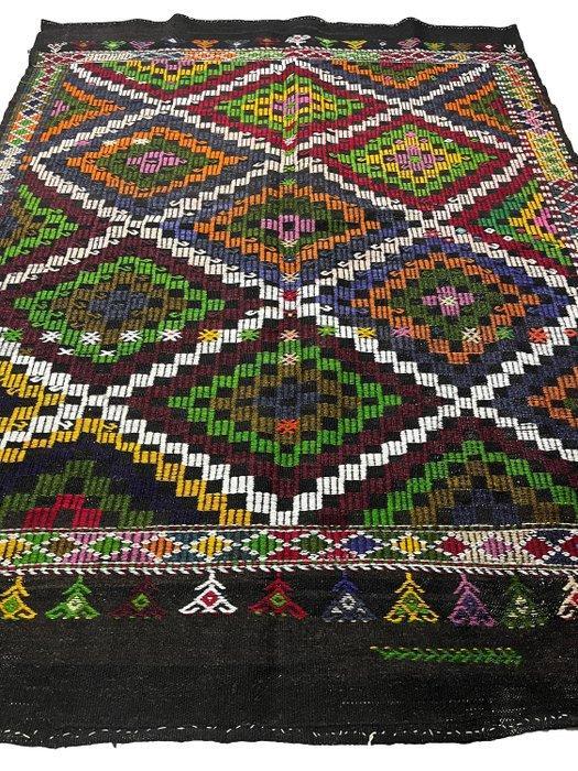 Turks handgeweven - Kelim - 190 cm - 257 cm, Huis en Inrichting, Stoffering | Tapijten en Vloerkleden