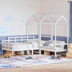 vidaXL Kinderbed met bank en huisje massief grenenhout wit, Verzenden, Nieuw