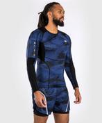Venum Electron 3.0 Rashguard Compressie Shirt L/S Navy, Vêtements | Hommes, Vêtements de sport, Vechtsport, Verzenden